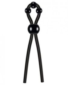 Ultimate Silicone Lasso Cock Ring Black