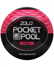 Zolo Pocket Pool 8 Ball Red Male Stimulator Sleeve